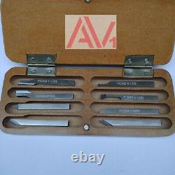 6mm HSS Lathe Form Tools Set 8 Pieces Set Square Shank wooden box