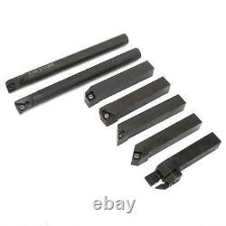 7Pcs 16mm Turning Tool Holder With Wrench Hard Steel Lathe Boring Turning