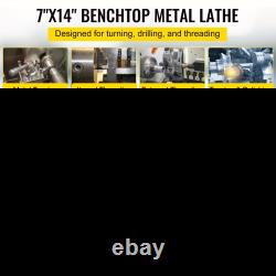 7X14 Mini Precision Wood Lathe 550W Metal Bench Lathe Turning Machine
