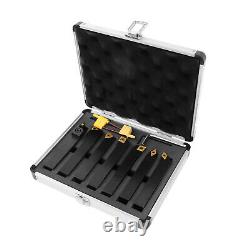 7 Pc 3/4'' Indexable Turning Tool Set with Carbide Inserts Lathe Tool Holer