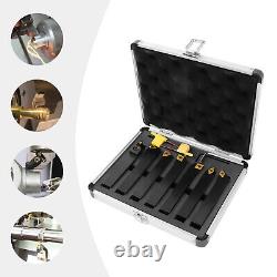 7 Pc 3/4'' Indexable Turning Tool Set with Carbide Inserts Lathe Tool Holer