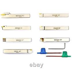 7 Pieces/set 1/2shank Indexable Lathe Turning Tool Holdercnc Heavyduty Nickel P