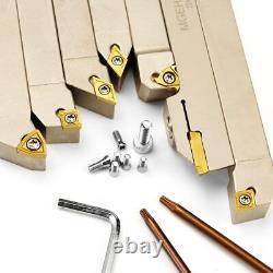 7 Pieces/set 1/2shank Indexable Lathe Turning Tool Holdercnc Heavyduty Nickel P