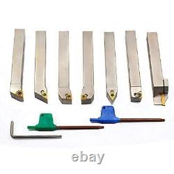 7 Pieces/set 1/2shank Indexable Lathe Turning Tool Holdercnc Heavyduty Nickel P