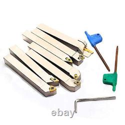 7 Pieces/set 1/2shank Indexable Lathe Turning Tool Holdercnc Heavyduty Nickel P