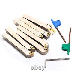 7 Pieces/set 1/2shank Indexable Lathe Turning Tool Holdercnc Heavyduty Nickel P