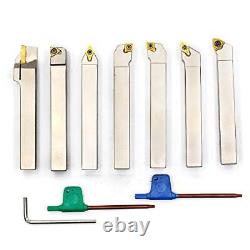 7 Pieces/set 1/2shank Indexable Lathe Turning Tool Holdercnc Heavyduty Nickel P