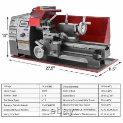 7x12 Mini Lathe Machine for Turning Cutting Drilling Threading Metal 2250rpm