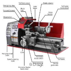 7x12 Mini Lathe Machine for Turning Cutting Drilling Threading Metal 2250rpm