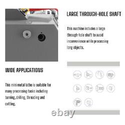 7x12 Mini Lathe Machine for Turning Cutting Drilling Threading Metal 2250rpm