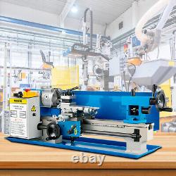 7x14 Mini Metal Lathe Digital Variable Speed Metalworking Machine 2250RPM 550W