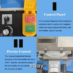 7x14 Precision Metal Lathe Brushless Motor Mini Metalworking Machine 110V