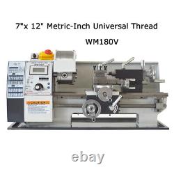 7x 12 Precision Mini Metal Bench Lathe Metric-Inch Universal Thread WM180V