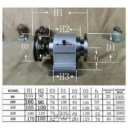 80/100/125/160 Lathe Spindle Machine Head Lathe Head Assembly Standard Spindle
