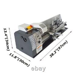 824Precision Metal Lathe Metric Metalworking Bench Lathe Brushless Motor 110V