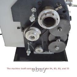 824Precision Metal Lathe Metric Metalworking Bench Lathe Brushless Motor 110V
