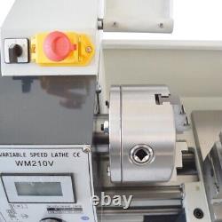 824Precision Metal Lathe Metric Metalworking Bench Lathe Brushless Motor 110V