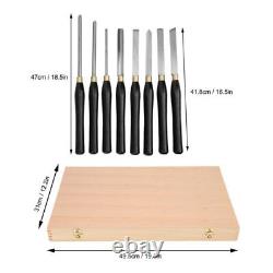 8PCS HSS Wood Turning Tools Lathe Chisel Set with Beech Handle for Woodworking