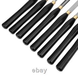 8PCS HSS Wood Turning Tools Lathe Chisel Set with Beech Handle for Woodworking