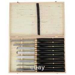 8PCS HSS Wood Turning Tools Lathe Chisel Set with Beech Handle for Woodworking