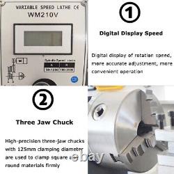 8X24 Metal Lathe 1100W Benchtop Metal Lathe Inch Thread Metal Lathe