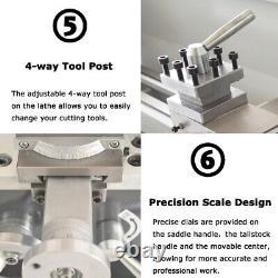 8X24 Metal Lathe 1100W Benchtop Metal Lathe Inch Thread Metal Lathe