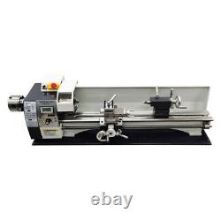 8X32 Metal Lathe 1100W Inch Thread 110V with Double Chuck MT5 Spindle