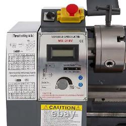 8× 16 Mini Metal Lathe 1100W Metal Gear Digital Display 9 Turning Tools