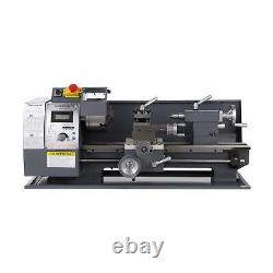 8× 16 Mini Metal Lathe 1100W Metal Gear Digital Display 9 Turning Tools