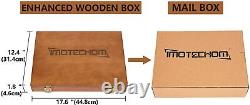 8 Pieces HSS Handle Wood Turning Set Tool Lathe Chisel Walnut Wooden Storage Fit