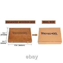 8-Pieces HSS Wood Turning Tools Lathe Chisel Set (Wooden Storage Case)