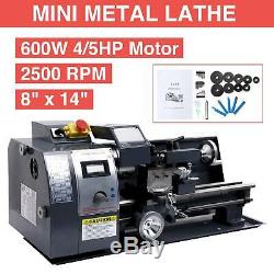 8x14 Digital Metal Turning Mini Lathe Machine Automatic Metal Wood Milling DIY