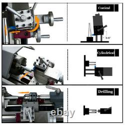 8x16 Precision Inch Thread Metal Lathe Brushless Motor Bench Turning Machine