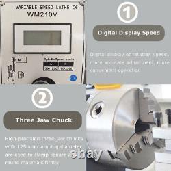 8x16 Precision Inch Thread Metal Lathe Brushless Motor Bench Turning Machine