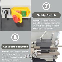 8x16 Precision Inch Thread Metal Lathe Brushless Motor Bench Turning Machine