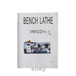 8x31 Precision Inch Thread Metal Lathe Brushless Motor Bench Turning Machine