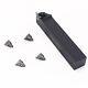 90° Square 3mm Indexable Grooving Threading Inserts Vertica Turning Holder 25mm