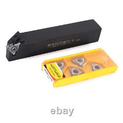 90° square 3mm Indexable Grooving Threading Inserts Vertica Turning Holder 25mm