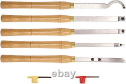 AT05 Carbide Tipped Wood Turning Tools Lathe Set Rougher Detailer Finisher Swan