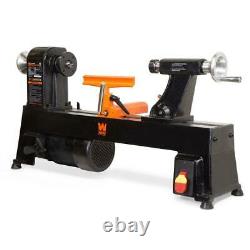 Adjustable Wood Lathe 5-Speed Benchtop Turning Machine Home Workshop Equipment