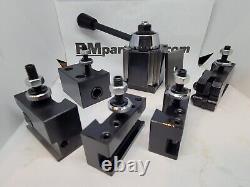 Atlas / Craftsman 6? Lathe OXA 0XA Steel Wedge Type Quick Change Tool Post Set