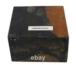 BEAUTIFUL GABOON EBONY TURNING WOOD BOWL BLANK LATHE 8 x 8 x 4