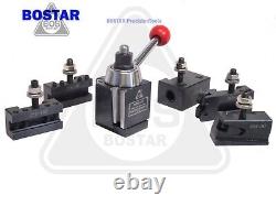 BOSTAR AXA Wedge Type Tool Post Set for Lathe 6-12, 6PC