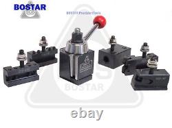 BOSTAR AXA Wedge Type Tool Post Set for Lathe 6-12, 6PC