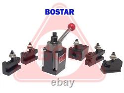 BOSTAR AXA Wedge Type Tool Post Set for Lathe 6-12, 6PC