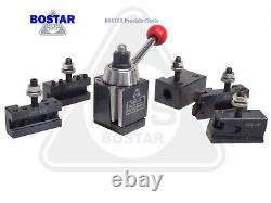 BOSTAR AXA Wedge Type Tool Post Set for Lathe 6-12, 6PC