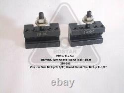 BOSTAR BXA 250-222 Wedge Type Tool Post Set Lathe10-15 W. 2 Extra Tool Holders