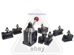 BOSTAR BXA 250-222 Wedge Type Tool Post Set Lathe10-15 W. 2 Extra Tool Holders