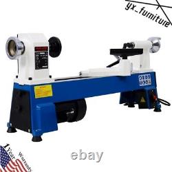 Benchtop Wood Lathe 10 x 18 1/2HP Multifunctional Power Wood Lathe 5 Speeds