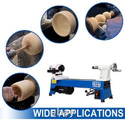 Benchtop Wood Lathe 10 x 18 1/2HP Multifunctional Power Wood Lathe 5 Speeds